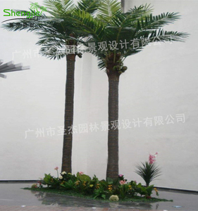 仿真带果椰子树组合