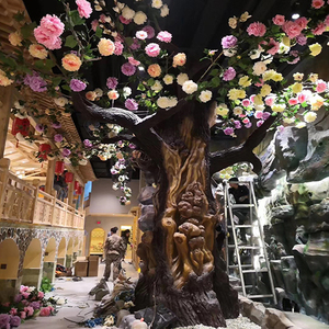 仿真水泥造型花树